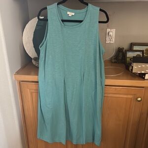 J. Jill Sleeveless Aqua Dress